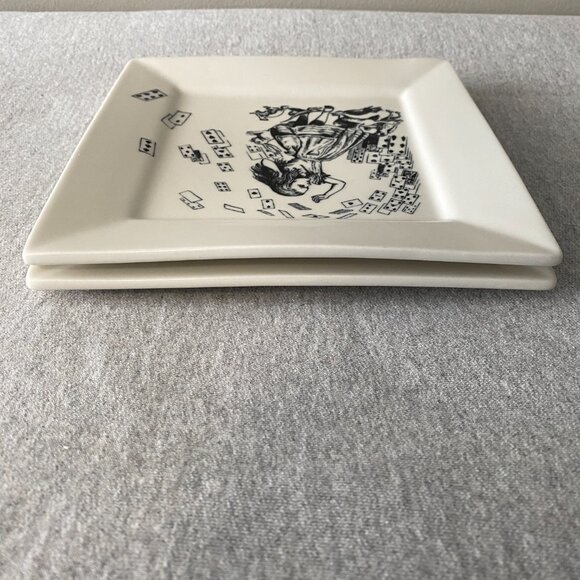 Alice In Wonderland 9" x 9" Square Plates By Fishs Eddy - Picture 13 of 14